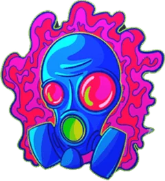 Sticker Gas Mask